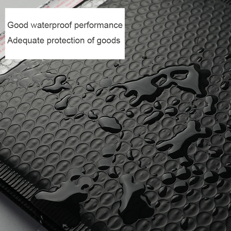 Multicolor  low quantity warehouse price printed logo glamour matte black custom poly bubble mailers