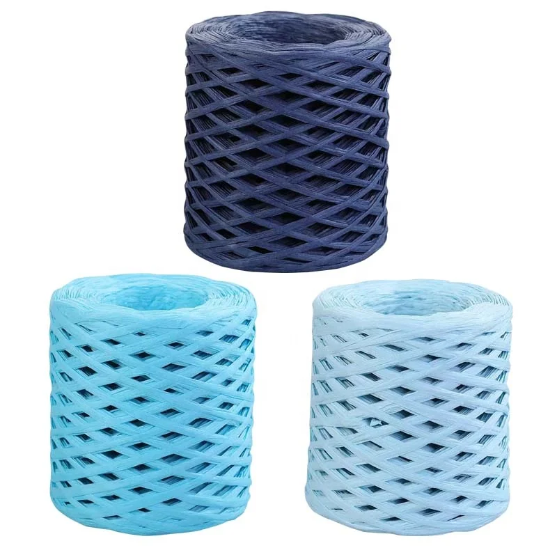 Wholesale 200M Colorful Package DIY Crafts Paper Raffia Ribbon For Gift Box Packing Party Decoration