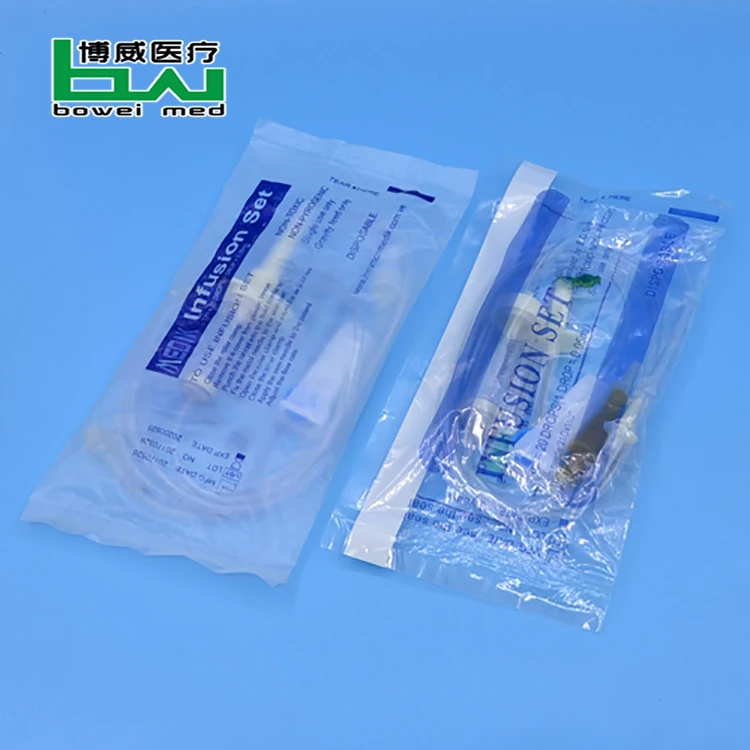Disposable medical saline parts of iv infusion giving set for infusion pump pediatric luer lock/luer slip micro drip infusion se