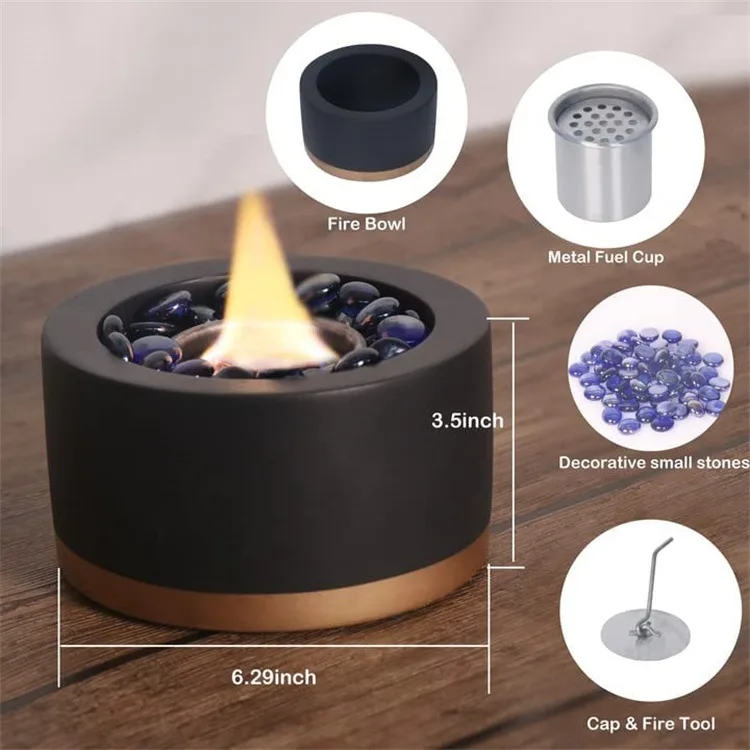 Smokeless Fire Pit Outdoor Indoor Table Top Stove Bowl Portable Fireplace for Patio Concrete Fire Pits