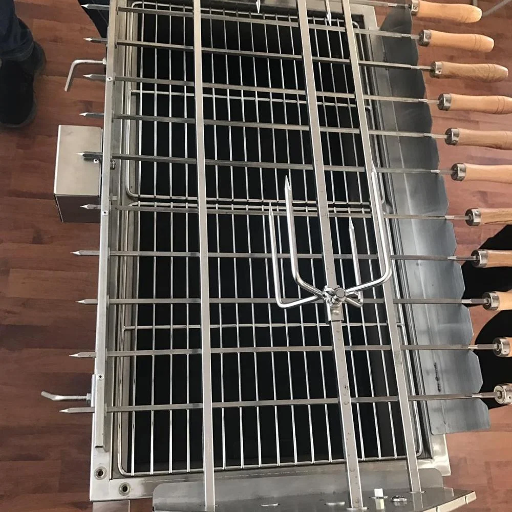 Outdoor Garden Rotating Rotisserie Grill Hood Barbecue Brazilian Cyprus Style