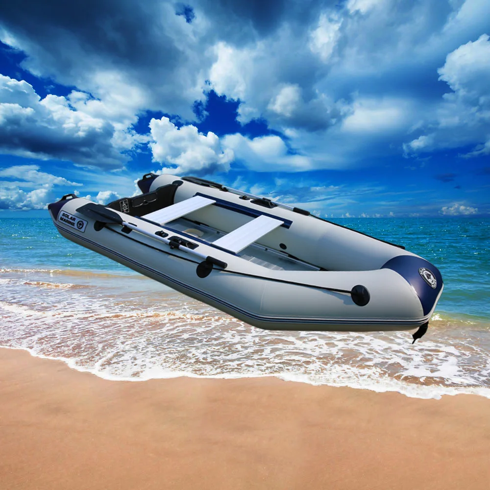 Inflatable PVC Rowing Fishing Boats Canoeing Air Deck Bottom Boat Kayak Drop Stitch Paddle Inflatable Fishing Canoe Kayak