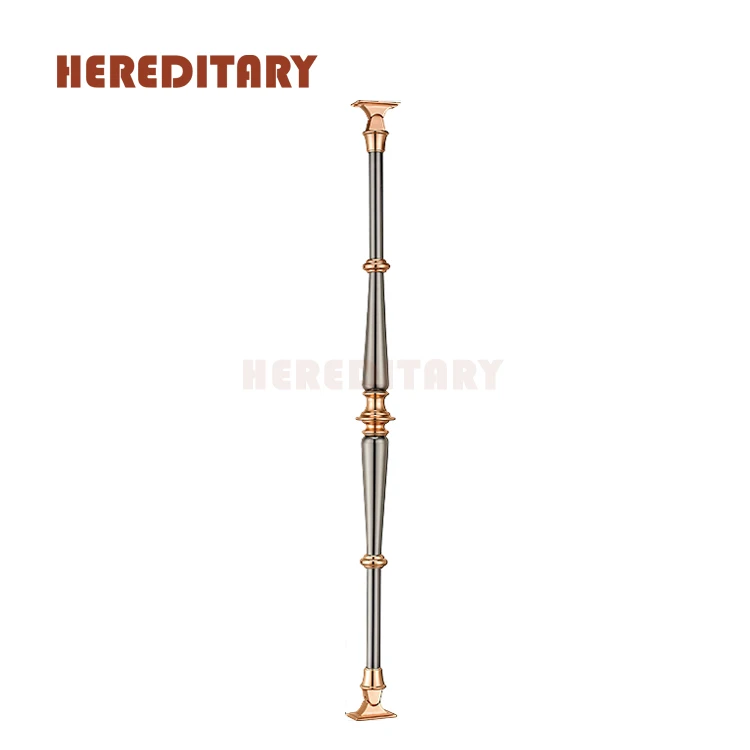 Высококачественные поручни для лестницы и золотые алюминиевые перила для лестницы роскошный дизайн