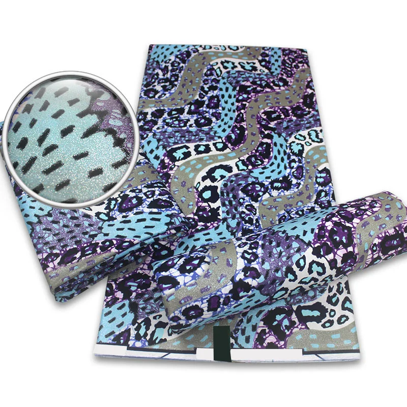 glitter gold african 100% cotton wax print fabric by 6 yards printed