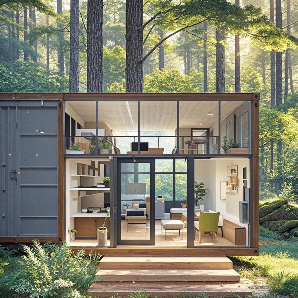 Prefabricated Glass Container House steel structure luxury living cabin moveable  restaurant prices philippines