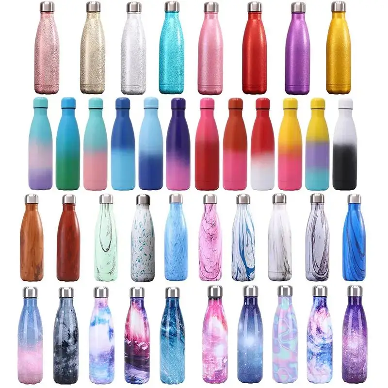 LASER LOGO FREE Eco Friendly Stainless Steel Double Wall Cola Shape Thermal Insulated Water Bottles With Custom Logo