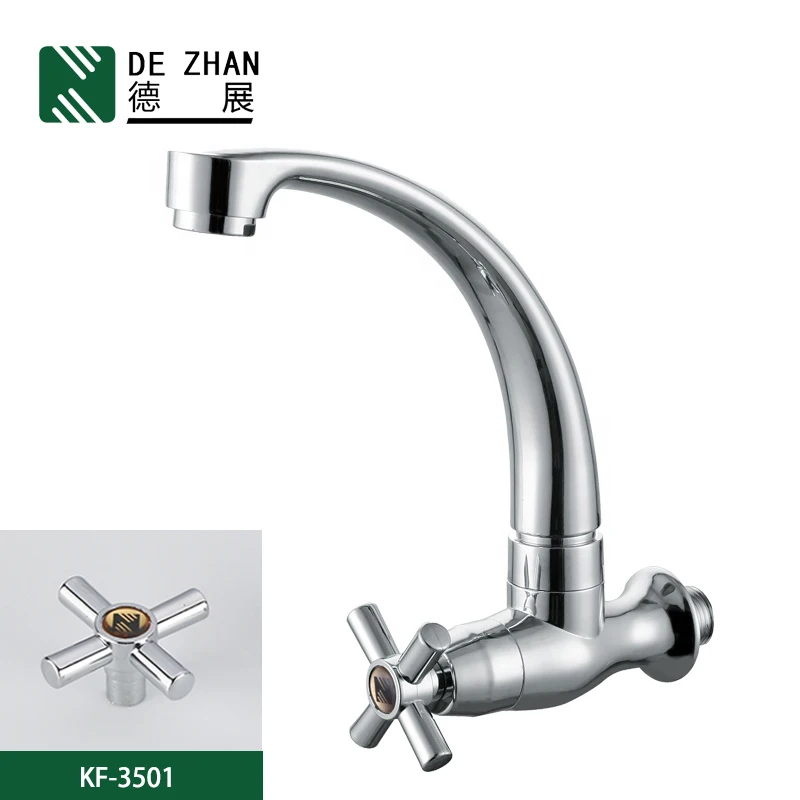 Plastic Wall Mounted Gooseneck Kitchen Sink Faucet