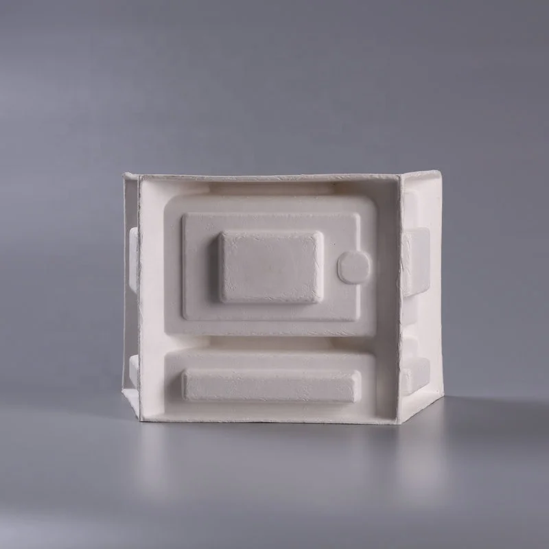 Biodegradable Paper Pulp Insert Foldable Tray For Disposable Packaging Custom Eco Inner