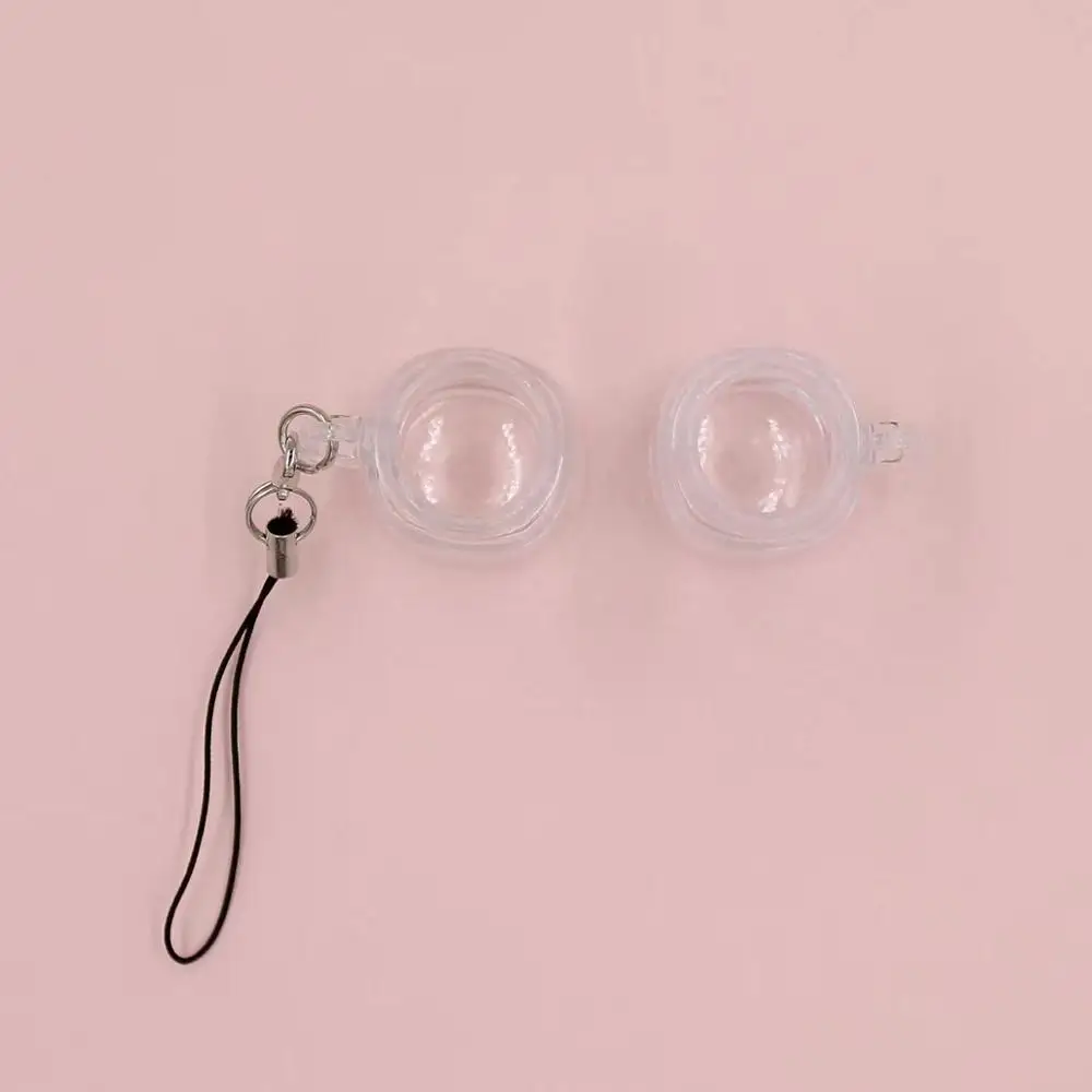 Mini Custom Mason Jar Snow Globe Keychain Diy Cups Empty Liquid Glitter Filled Keychain