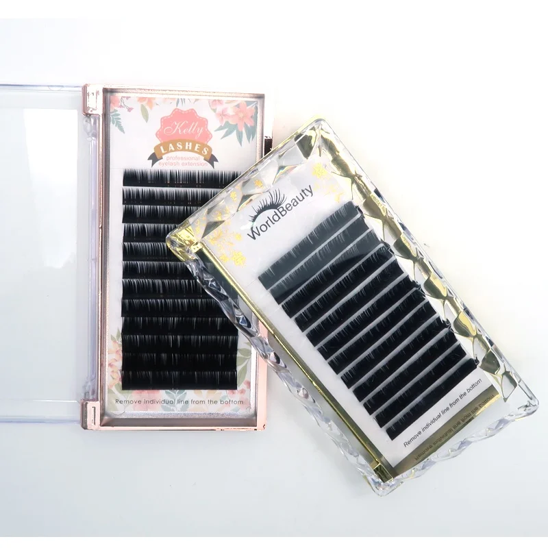 World Beauty Blooming Lashes Russian Volume Faux Mink Individual Camellia Eyelash Extensions