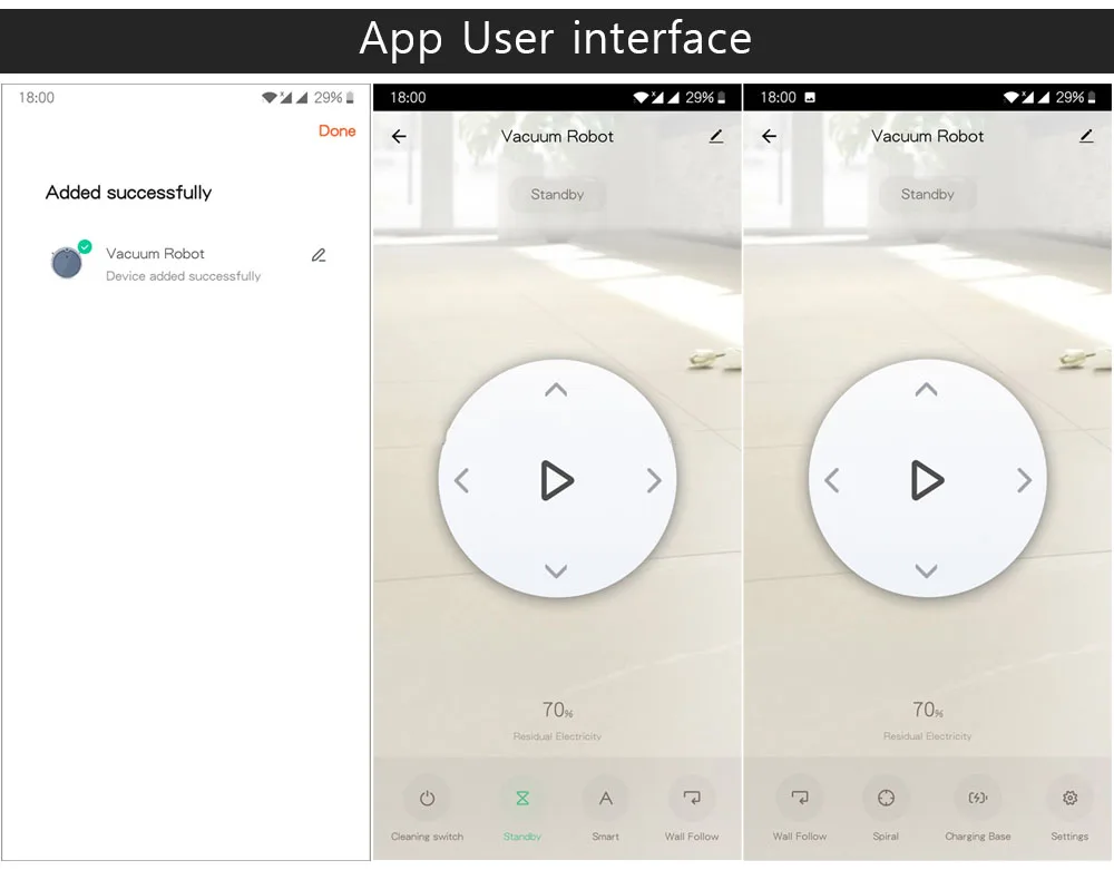 self charge vacuum robot cleaner