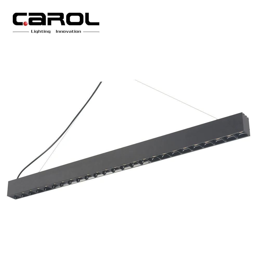 Aluminum office meeting room suspension pendant led linear lighting fixture surface mounted 4ft led linear office light system