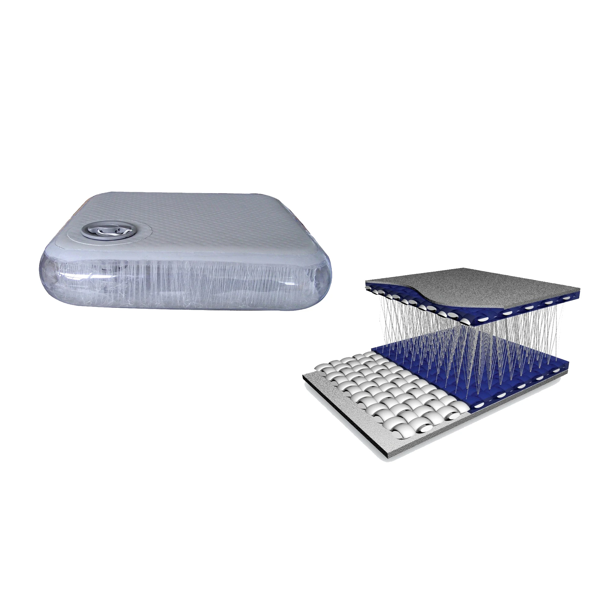 Inflatable air mattress flexible water tank pillow and vertical made of Flex PVC Coated Tarpaulin Waterproof Glossy & Matte