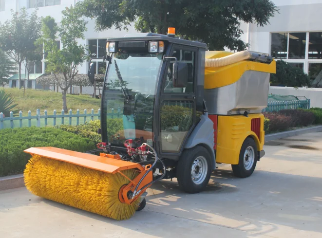New Four Wheel Truck Street Road Sweeper Machine Multi-Functional Garbage Cleaning Device with Reliable Motor Engine Gearbox