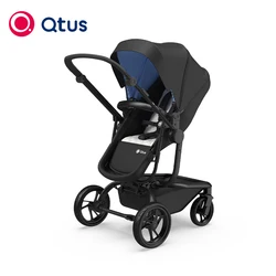 QTUS Spider - Full-Size Baby Stroller, Ventilated Seat with OKEO - TEX100 and EN1149 - 1:2006, ASTM D4966, Green - black frame