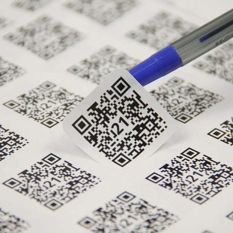 Пользовательская печать этикеток безопасности черный серийный номер водонепроницаемый Qr-код этикетка голограмма Qr-код этикетка