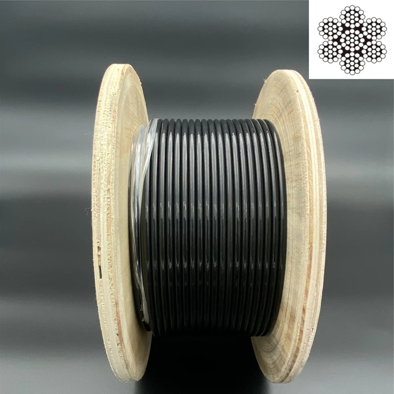 Commercial use Gym Cable Wire Rope Heavy Duty Steel Cable Replacement Part for Gym Fitness Cable Pulley Accessories 1/8' 3/16'