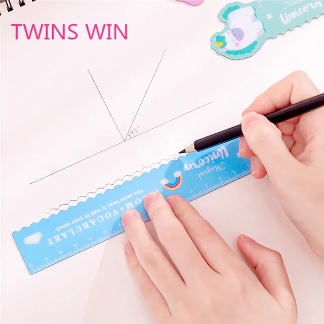 High Quality Promotional Gift Office Supplies and Stationery Cartoon Unicorn Soft Plastic Acrylic Measuring Straight Ruler 203