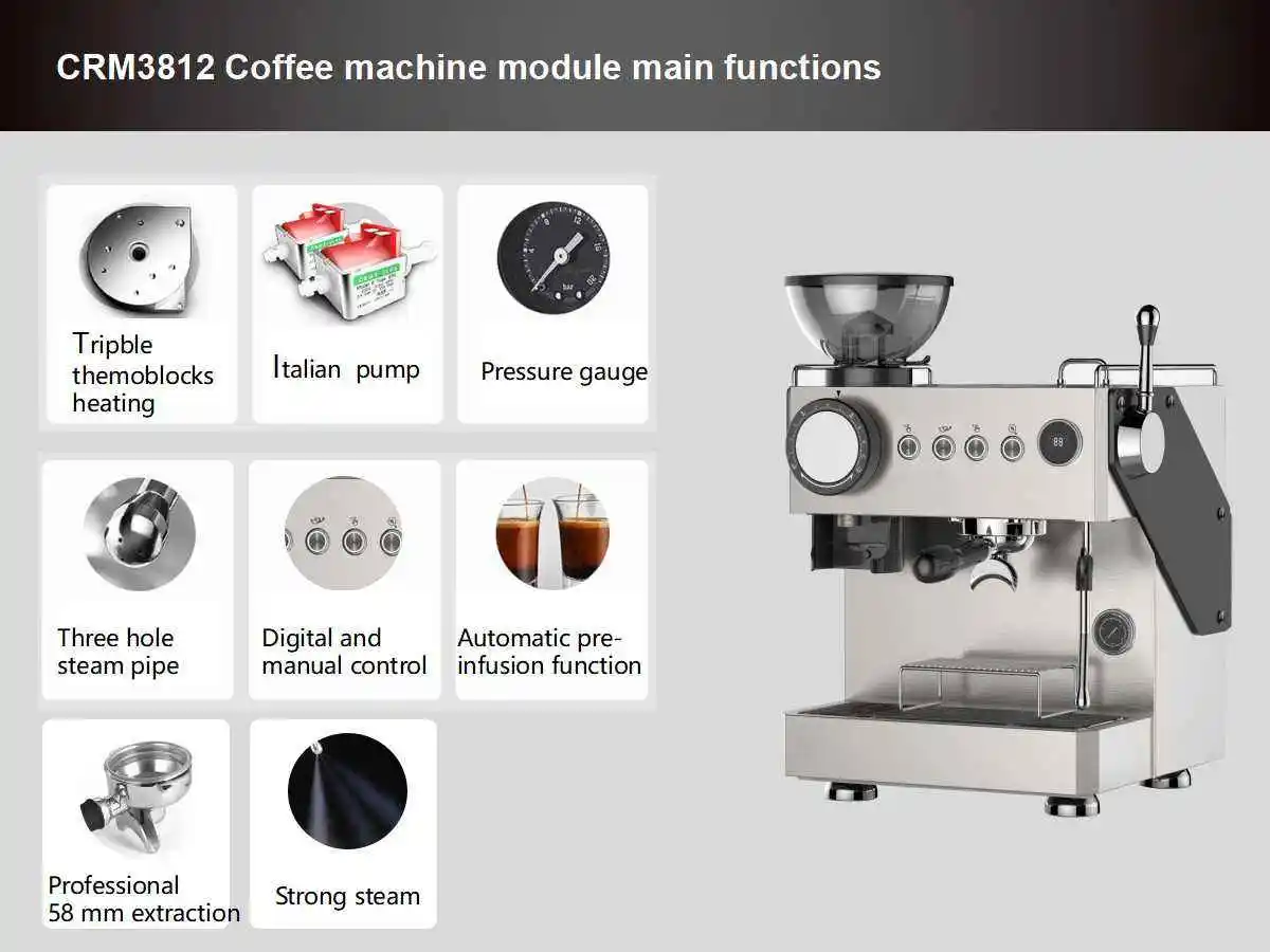 Coffee Machine professional coffee maker Espresso with grinder restaurant use hotel coffee