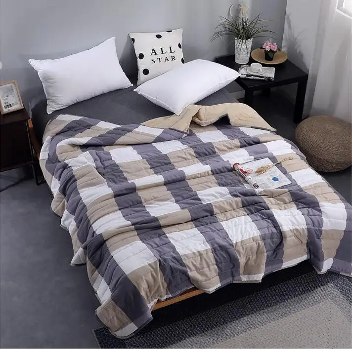 Amazon hot style wholesale washable cotton throw blanket high quality summer comfortable quilted Blanket