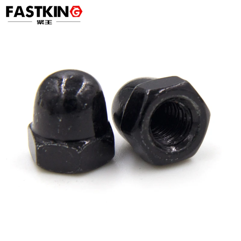 DIN1587 Black zinc acorn nut M6 carbon steel integrated cover mother ball head nut screw cap