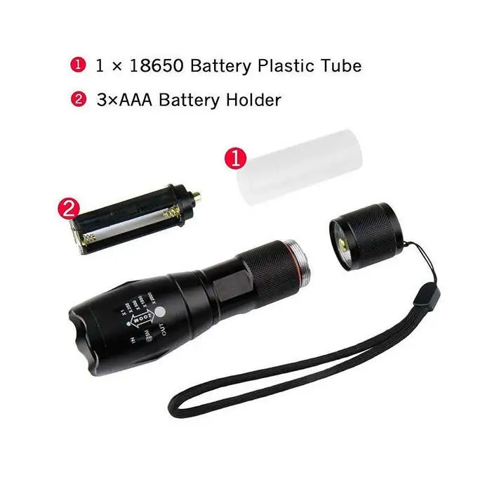 Powerful led flashlight Compact Zoom Tactical  LED Flashlight handheld 18650 led flashlights