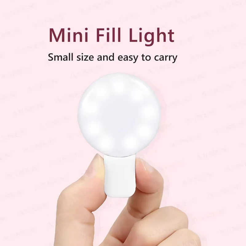 Cheap price mini Q selfie light clip on phone portable rechargeable led flash phone lens light 3 brightness