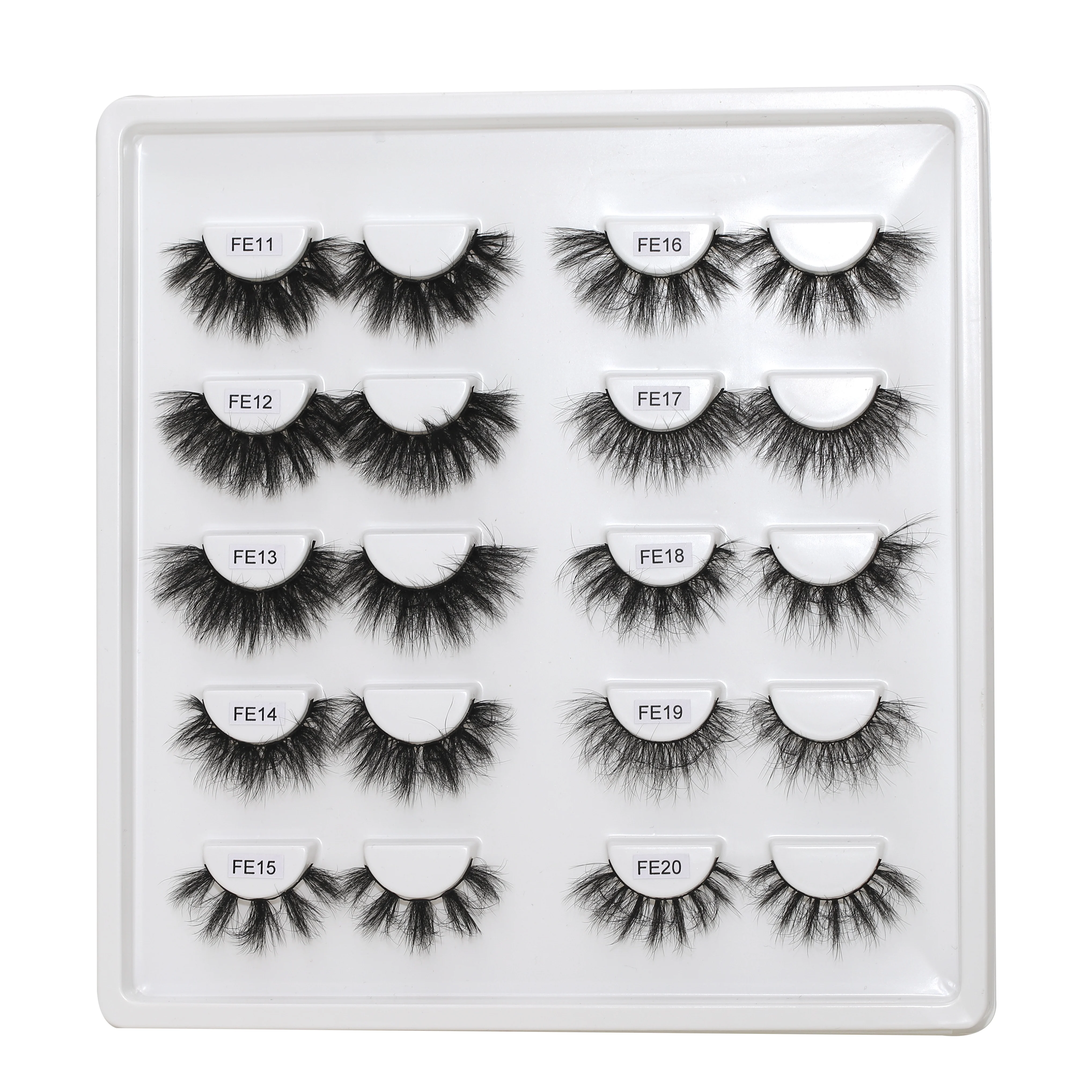 KV 8D Fluffy mink effect false lashes wholesale super messy dramatic style eyelashes private label faux mink lashes