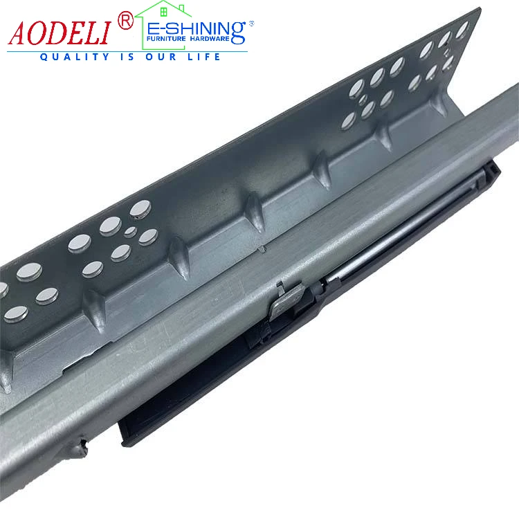 Brand New Undermount Drawer Slide Soft Close 2 Folds Hidden Single Extension Telescopic Channel Drawer Slide