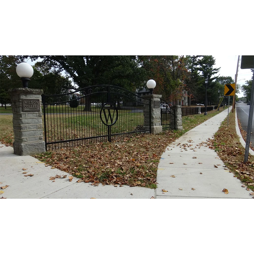 HUAART Professional Customized Turkey Gatehouse Security Door Wrought Iron Gate Main Gate Design