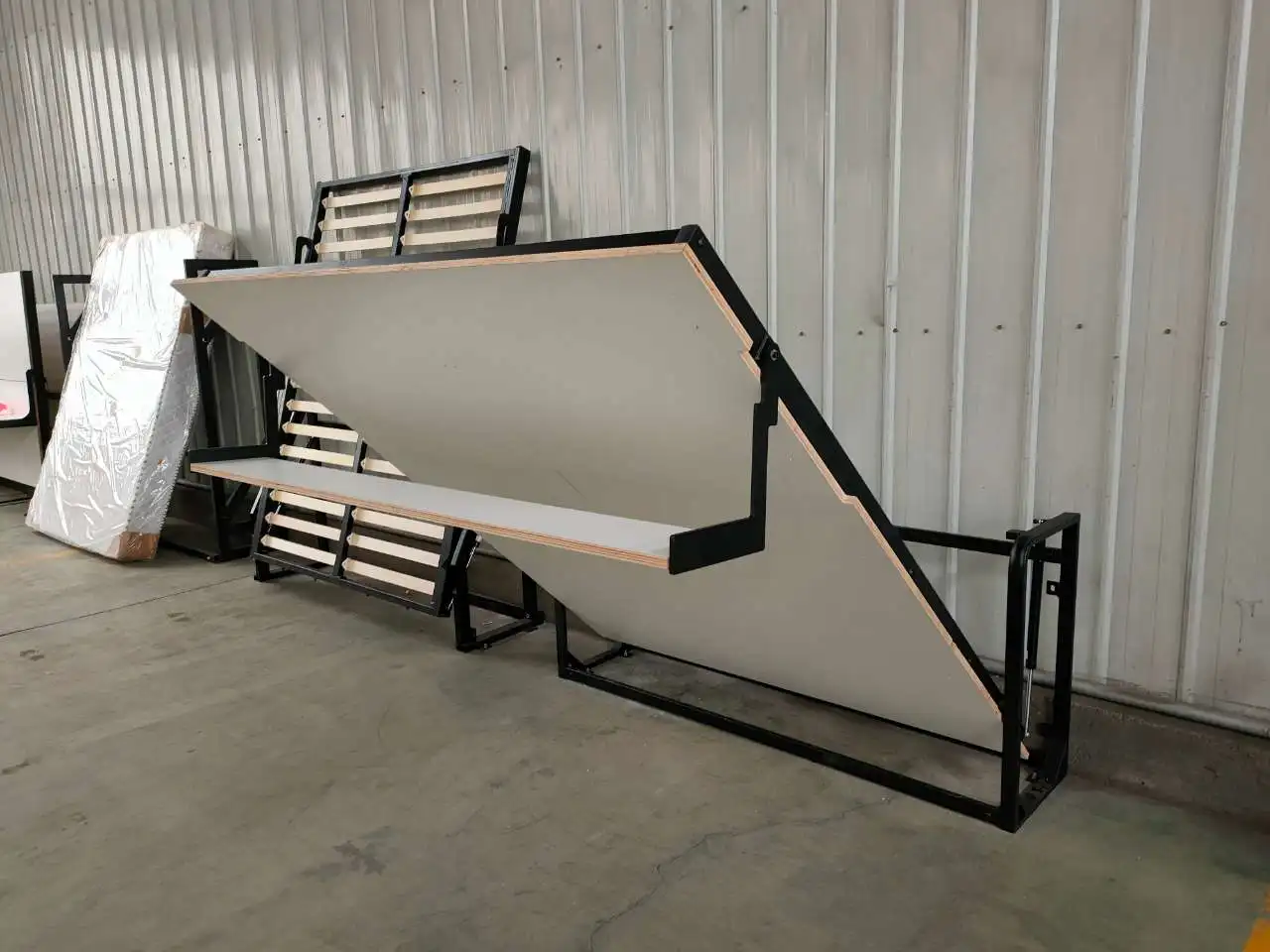 Manufacturer Direct Wholesale Price Murphy Wall Bed Frame with Synchronized Bed Leg Piston Lifting Mechanism for Hotel