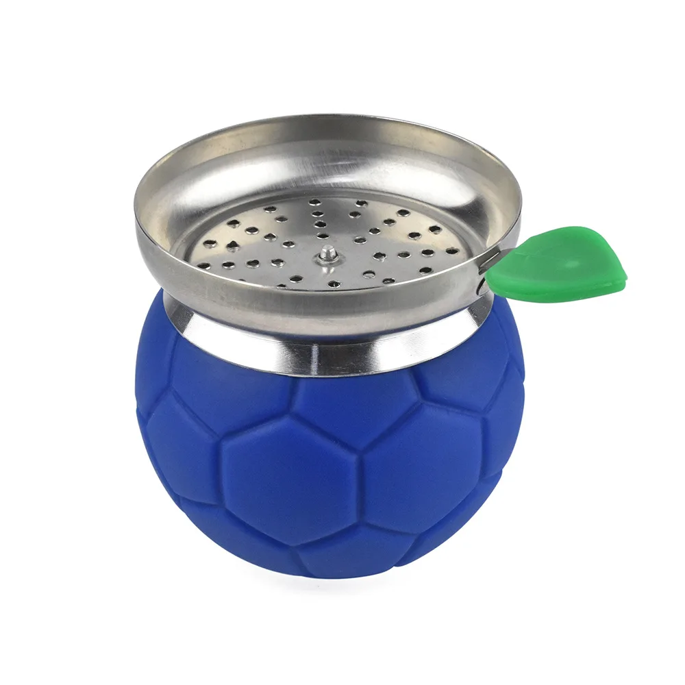 Hot Selling Football Style Coal Holder Bongging Silicon Bowl Hookah Accessories Shisha Metal Head For Flavors