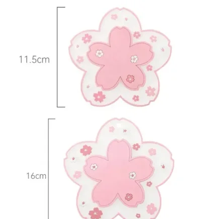 Sakura Coffee Cup Coaster Cherry Blossom Heat Insulation Mat Silicon Flower Shape Durable Bowl Pad Non-Slip Drink Coasters