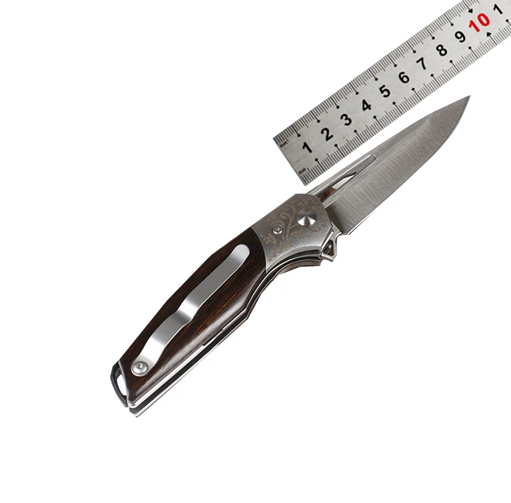 OEM High quality camping hunting wood pocket folding tactical knife survival tool knives wholesale