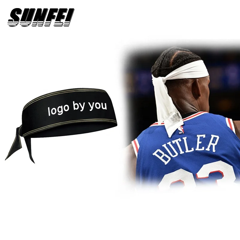 Custom Print logo kids headbands Ninja tie Sweatband Elastic Spandex Headband Sport Head band For Tennis yoga