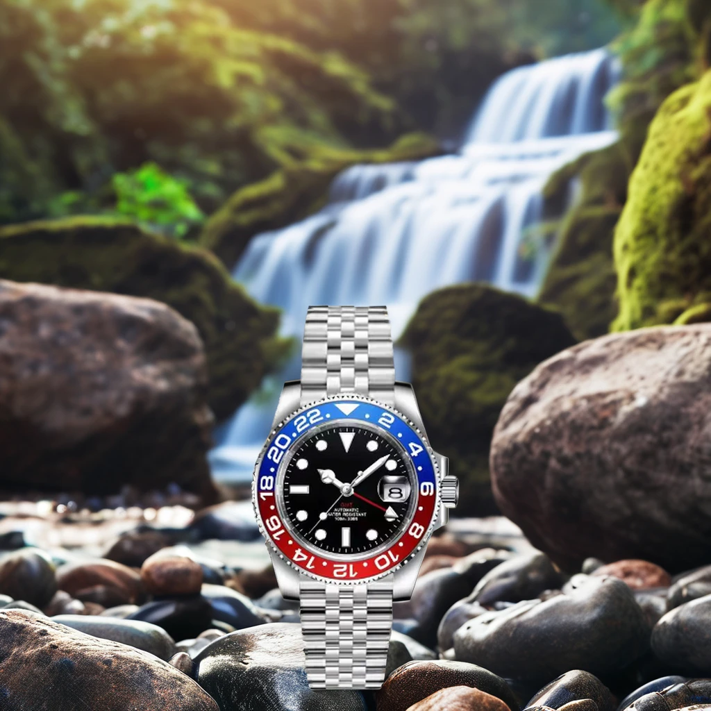Роскошные Мужские механические Автоматические деловые часы Montre Homme стальной ремешок водонепроницаемый 10 АТМ подлинный сапфир NH34 механизм