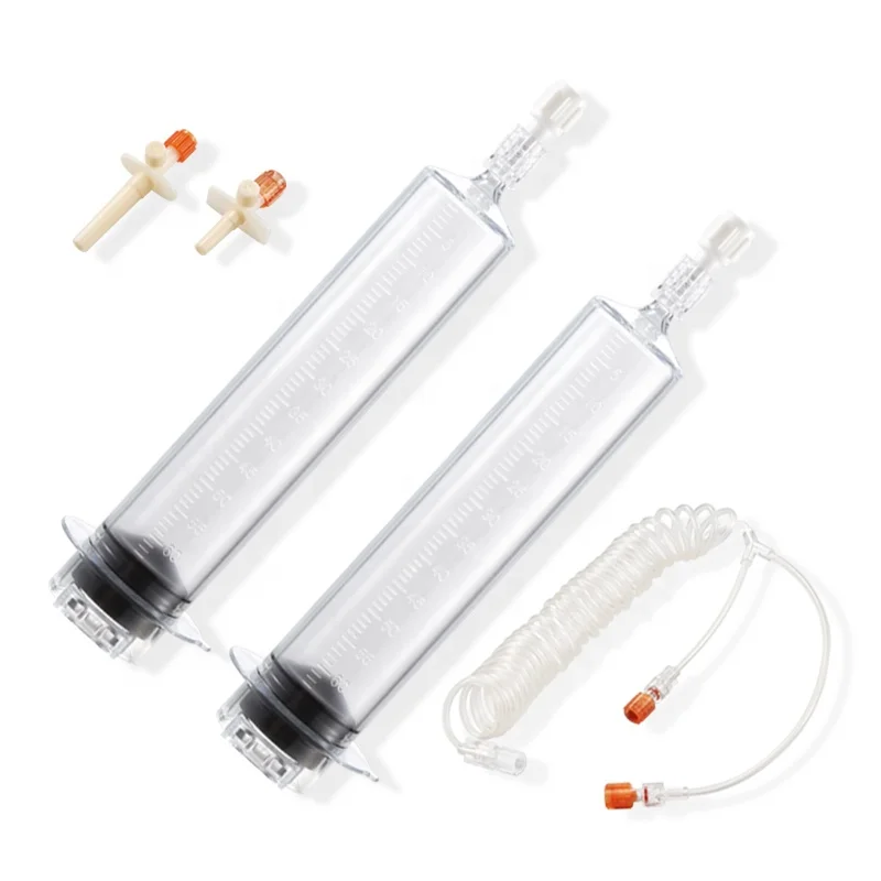 Hawkmed manufacturer Medrad Spectris MRI 2 part 65ml disposable high pressure injection syringe
