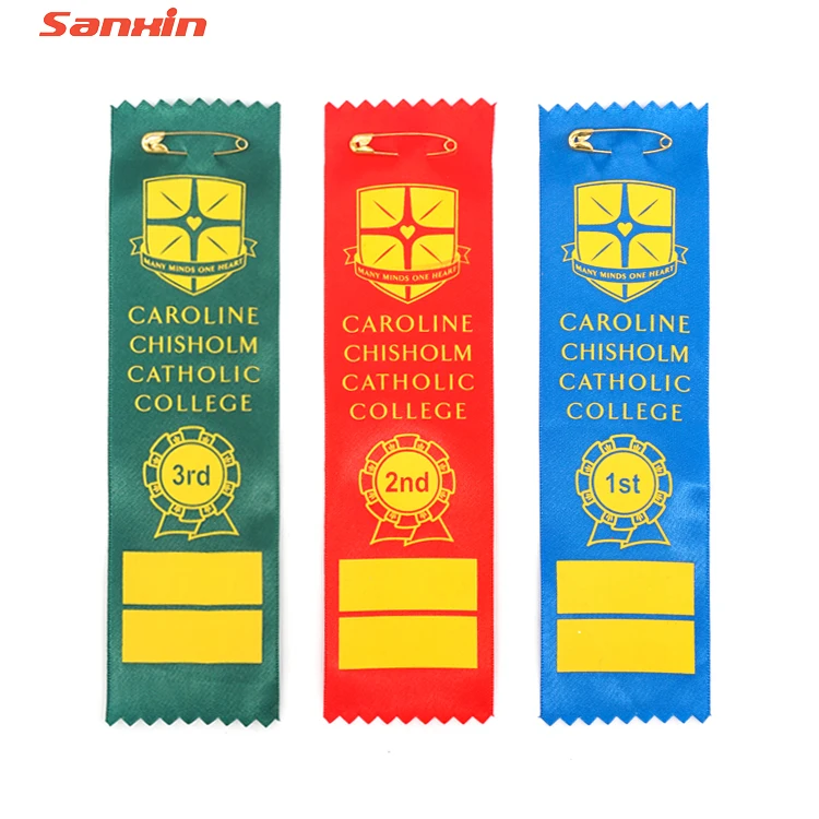 Wholesale Custom Pattern Short Cut Award Badge Ribbon