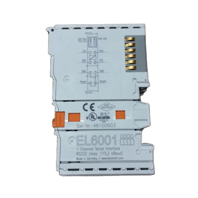 Beckhoff EL6001 | EtherCAT Terminal, 1-channel communication interface, serial EL6002 EL6021