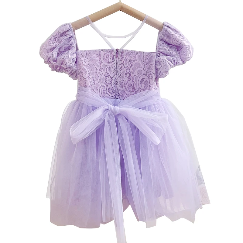 BEIBEIHAPPY European style  dresses for girl Flower princess dresses for girls  Lovely baby girl wedding dress for party