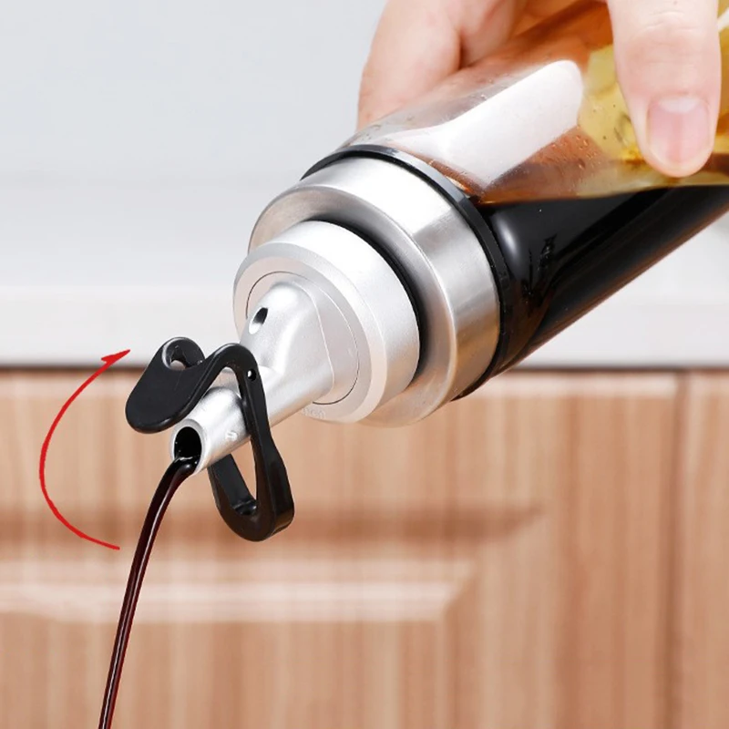Leakproof Pour Spouts Oil Dispenser Sets Automatic Weighted Bottle Pourer for Olive Oil Wine Vinegar Soy Sauce