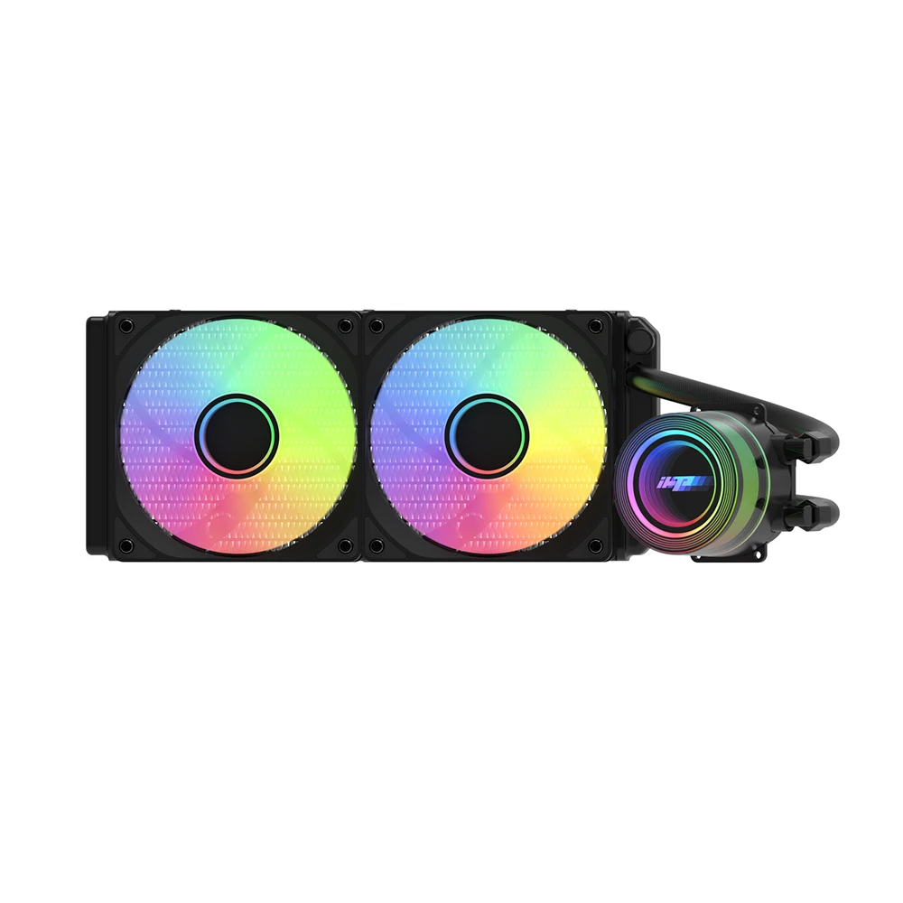 iHTP 240mm AIO CPU Cooler Liquid Cooler PC Kit with ARGB HD Thousands Of Mirror Water Cooling Head & Fan For Intel AMD
