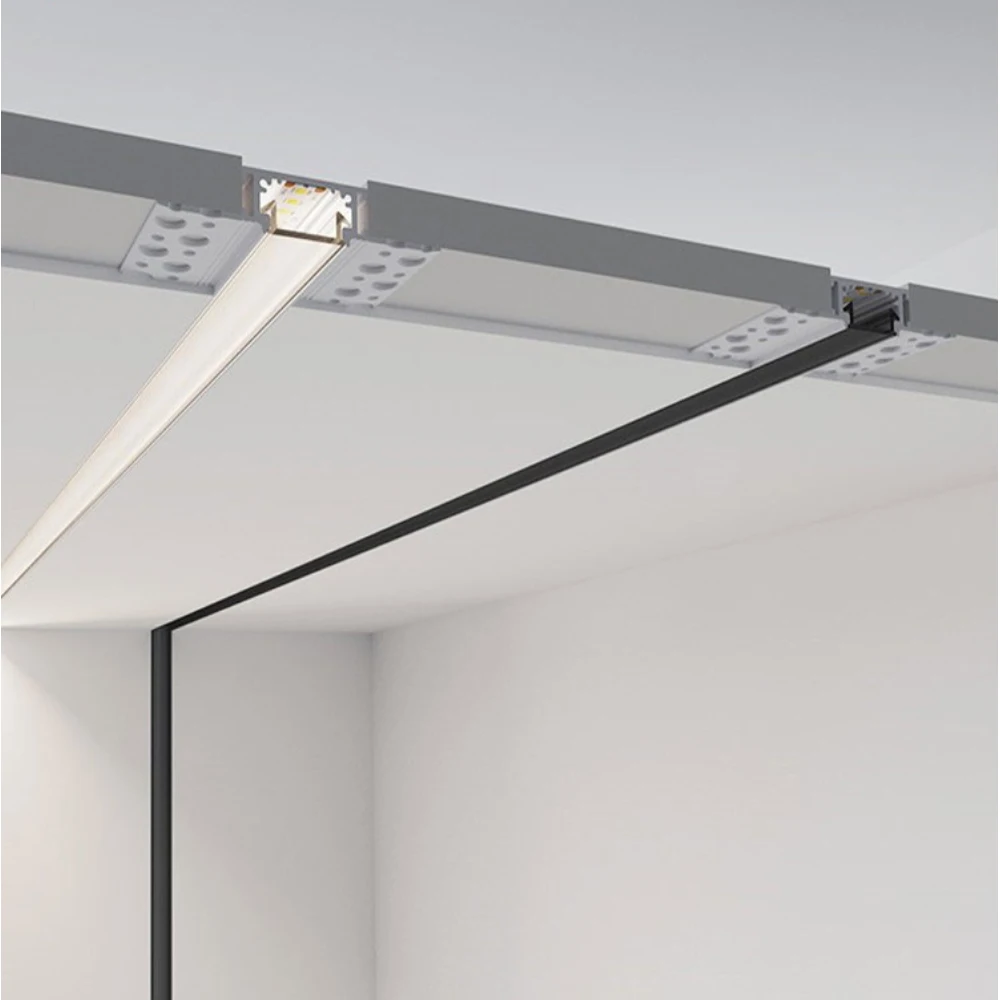 
Plaster in aluminum led profile for drywall recessed mounted 2m and 3m length in stock selling 