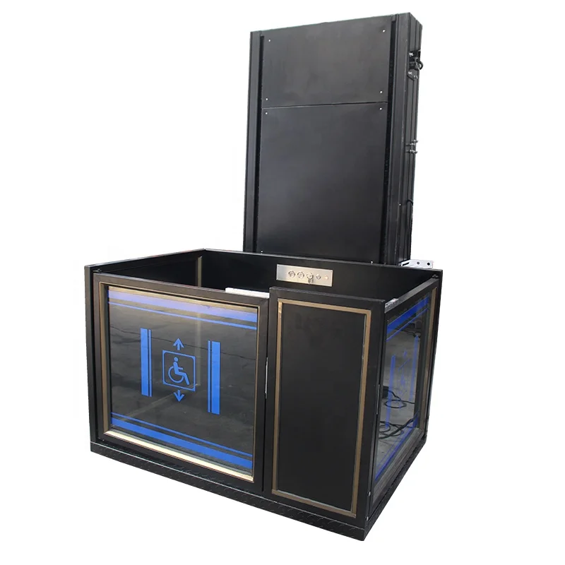 4 People 3m 6m Residential small home elevator electric vertical wheelchair platform lift for disabled