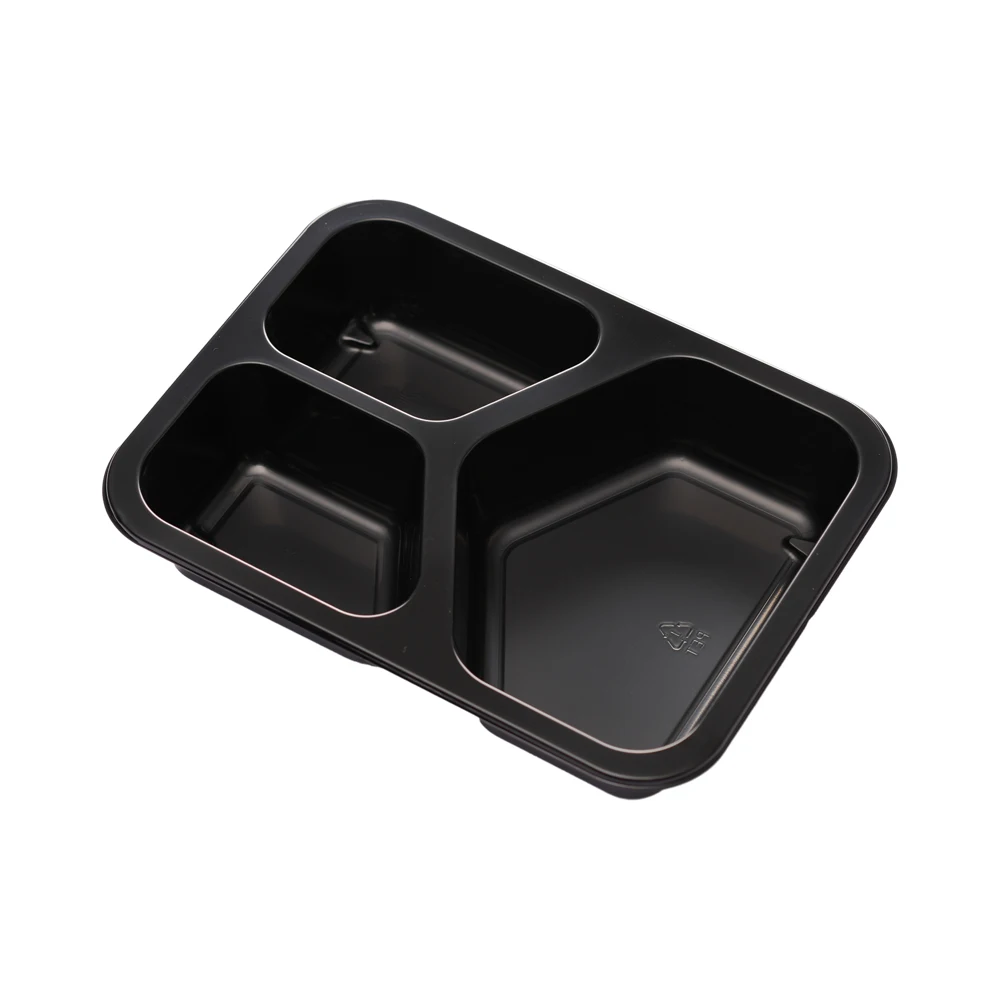 Cpet Plastic Trays Ready Meal Microwaveable Baking Tray Customized White Black Cpet