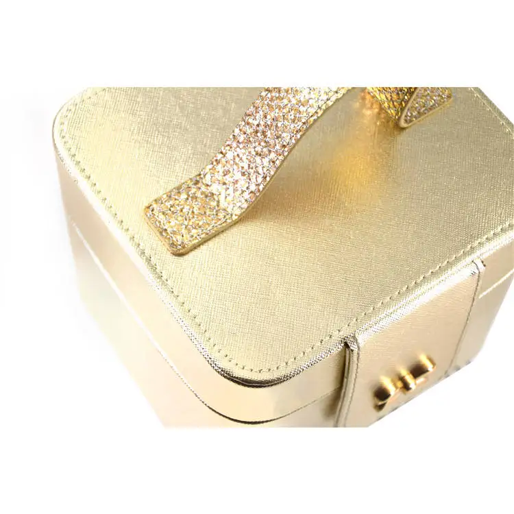 luxury gold pu leather cosmetic bag  pocket makeup cosmetics mini mirrors for purse  pu cosmetic bag make up organizer  luxury