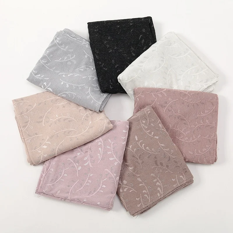 Zifeng OEM Head Wraps Turban New Style Elastic Knitted Jacquard Ladies Jersey Hijab