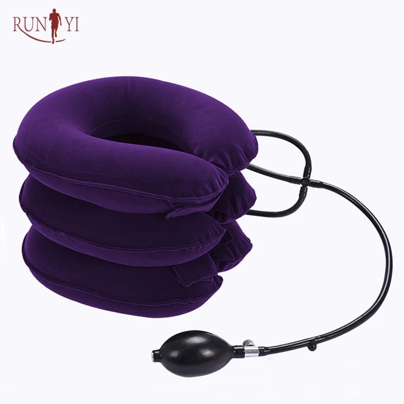 RUNYI Genuine cosmetic chin lift and support confortevole medico cervical tens collar pe air traction neck relief brace