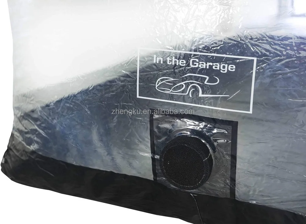 Zhengku transparent pvc Inflatable bubble car cover easy set out outdoor car shield garage