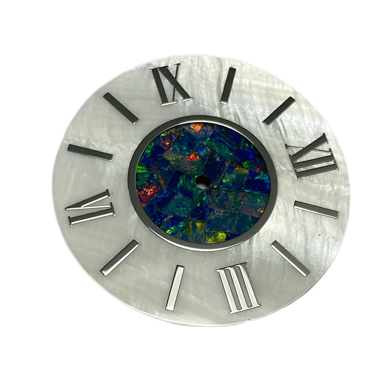 ETA2824 NH35 NH36 Movement White Mother-of-Pearl Natural Mosaic Opal Spliced Watch Dial